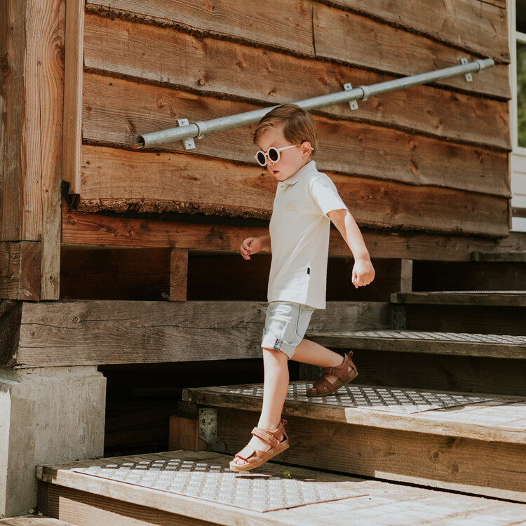 Koko Noko jongens jeans shorts blauw knitted | WN1824