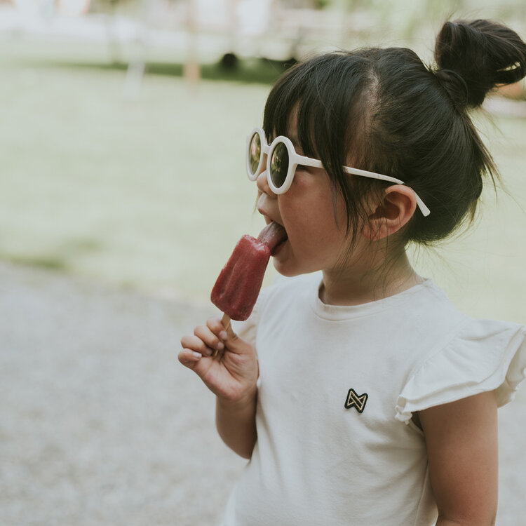 Koko Noko girls' T-shirt, off-white, ruffles, organic cotton | WN1907