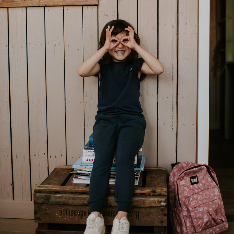 Koko Noko meisjes joggingbroek navy bio cotton | WN1914