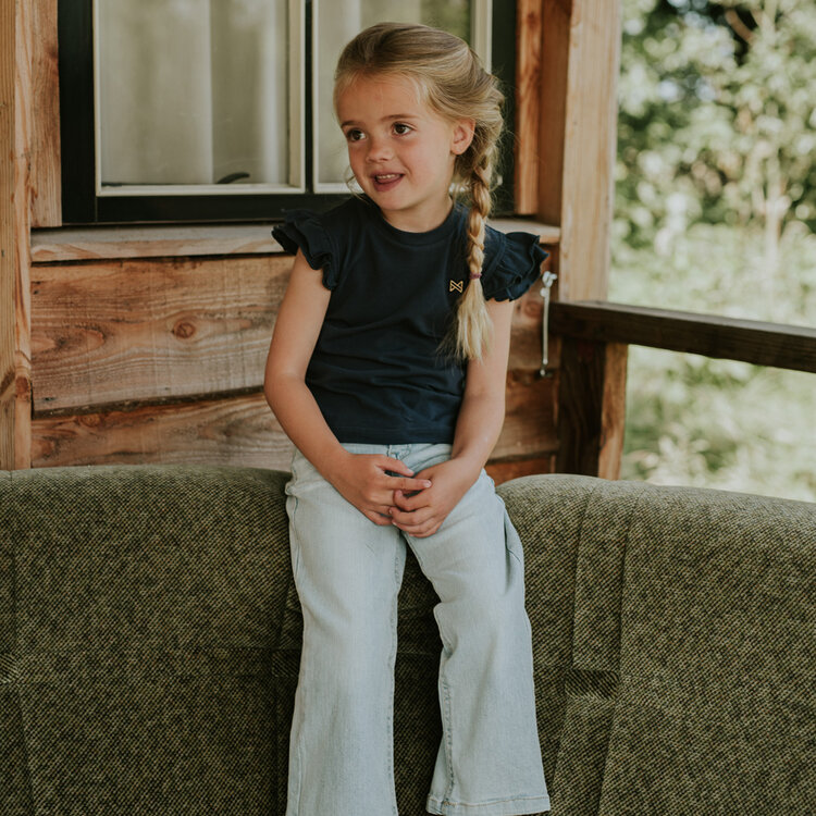 Koko Noko girls' wide leg jeans blue | WN1919