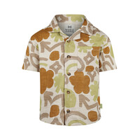 Koko Noko boys' short-sleeved shirt, grey-brown cotton