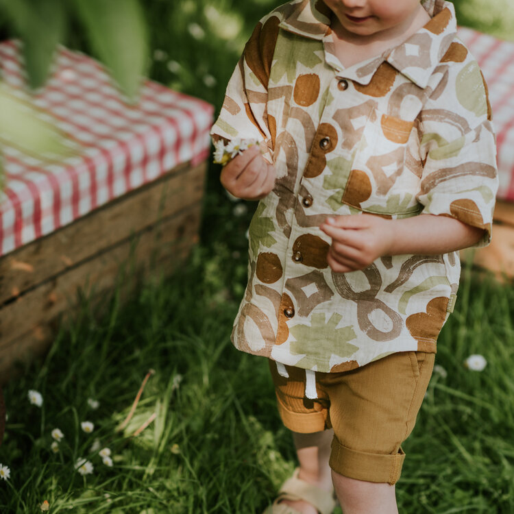 Koko Noko Jungen-Shorts karamellbraun Baumwolle | N58801-37