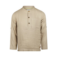 Koko Noko boys' long-sleeved blouse, sand, cotton