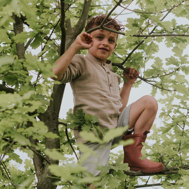 Koko Noko jongens blouse lange mouw zand katoen | N58810-37