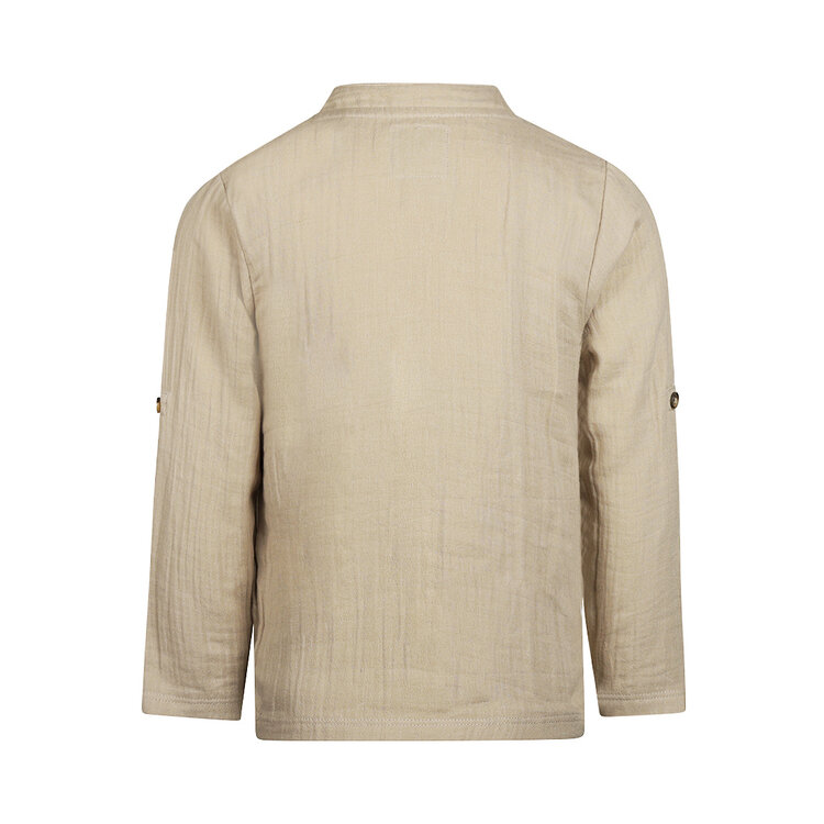 Koko Noko Jungenbluse, langärmelig, sandfarben, Baumwolle | N58810-37