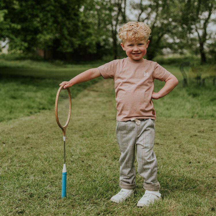 Koko Noko jongens broek zand geruit | N58814-37
