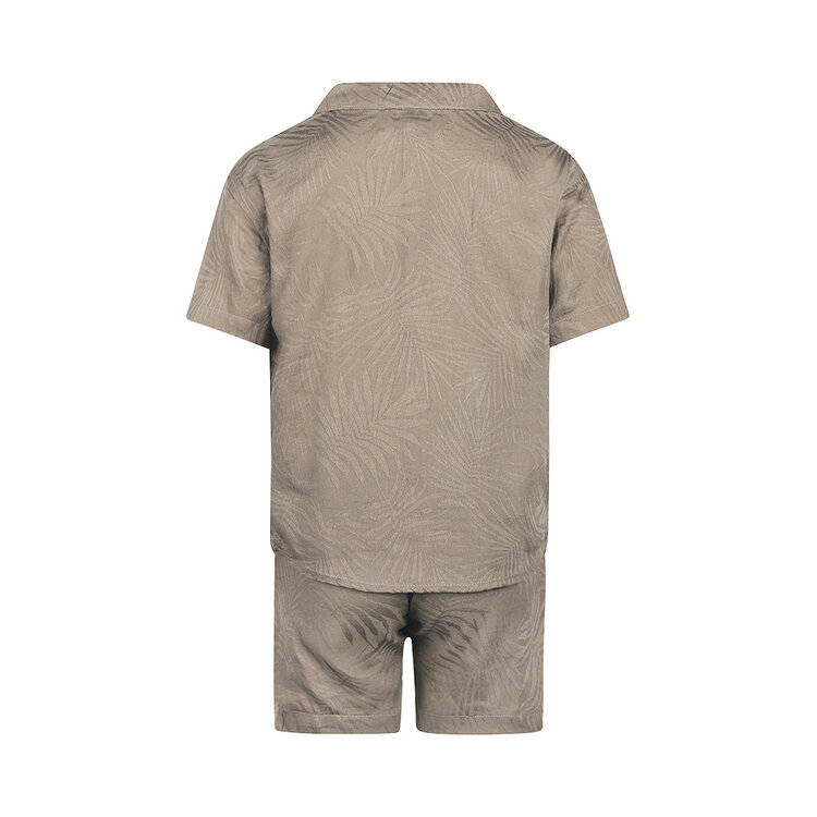 Koko Noko Jungen-Set in zartem Braun, Bluse und Shorts | N58826-37