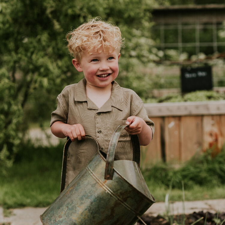 Koko Noko boys' co-ord set soft brown blouse shorts | N58826-37