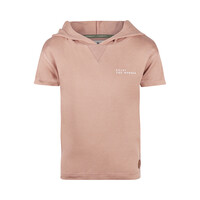 Koko Noko boys' loose fit hooded T-shirt soft pink
