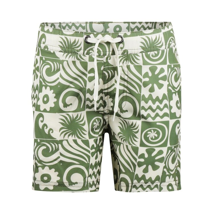 Koko Noko Jungen-Badehose olivgrün, cremefarben | N58836-37
