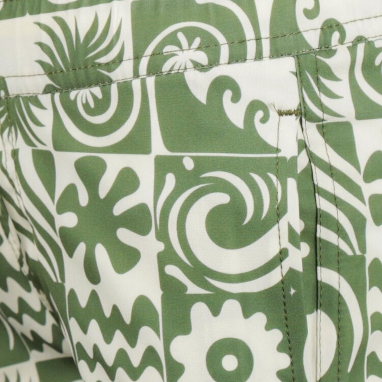 Koko Noko jongens zwembroek olijfgroen off white | N58836-37