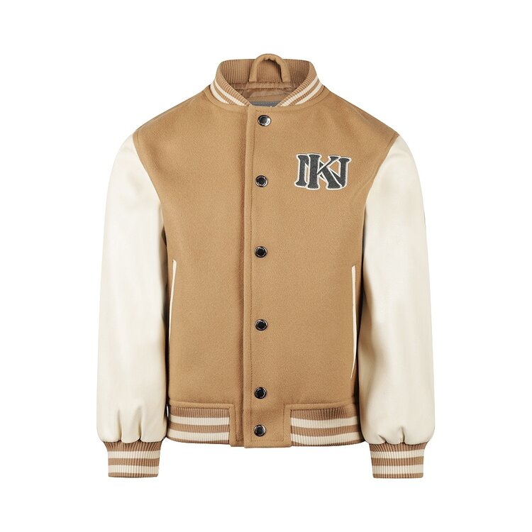 Koko Noko Jungen Baseballjacke braun cremefarben | N58856-37