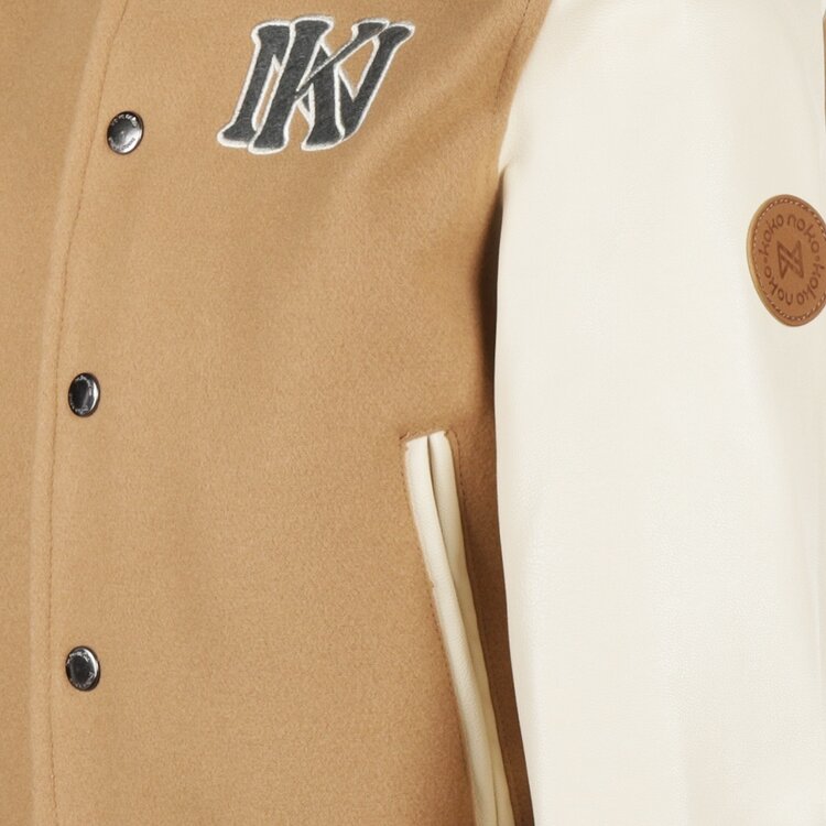 Koko Noko boys' baseball jacket brown off-white | N58856-37