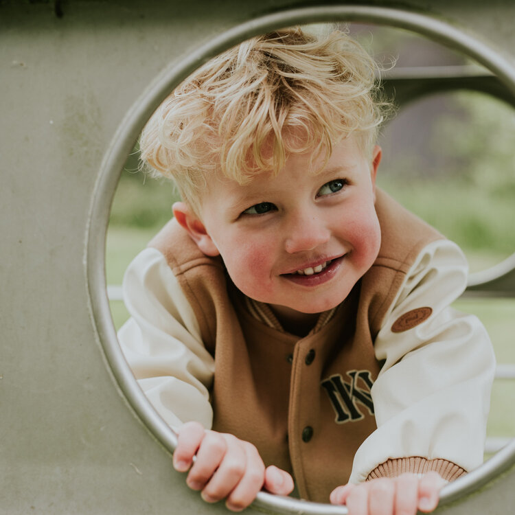 Koko Noko boys' baseball jacket brown off-white | N58856-37