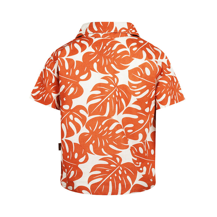 Koko Noko Jungenbluse steinrot Sommerleinen | N58860-37