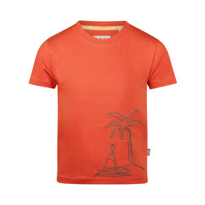Koko Noko boys' T-shirt, brick red palm