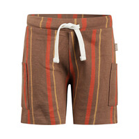 Koko Noko jongens jogging short donkerbruin cargo katoen