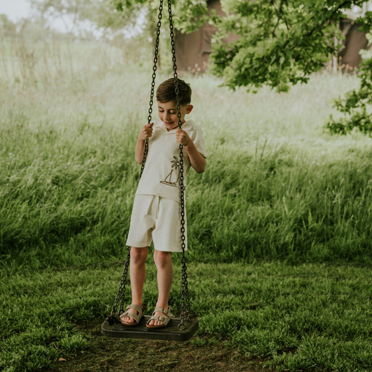 Koko Noko jongens jogging short off white cargo katoen | N58867-37