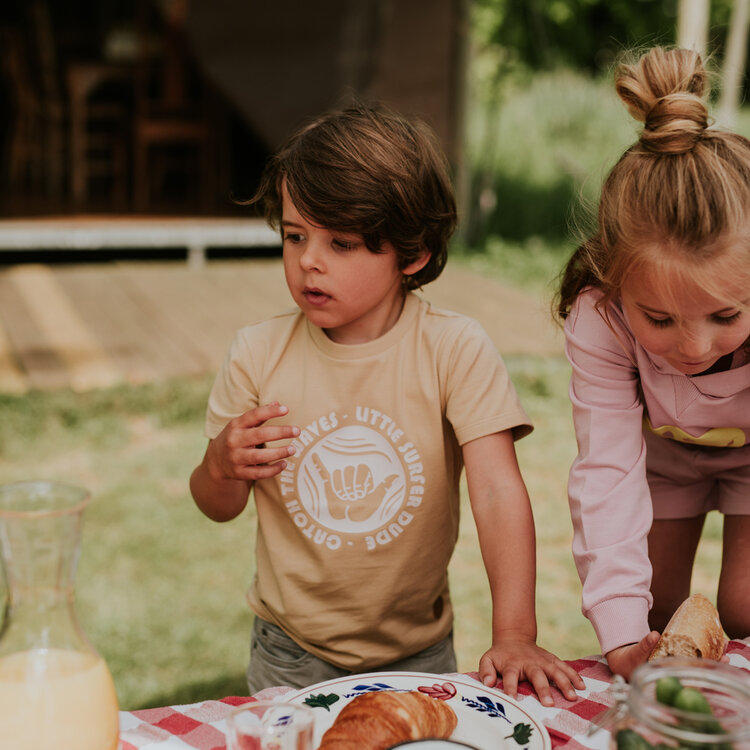 Koko Noko jongens T-shirt beige | N58882-37
