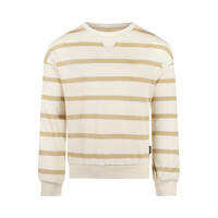 Koko Noko Jungen-Sweatshirt, cremefarben, beige gestreift, Baumwolle