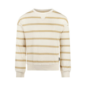 Koko Noko Jungen-Sweatshirt, cremefarben, beige gestreift, Baumwolle