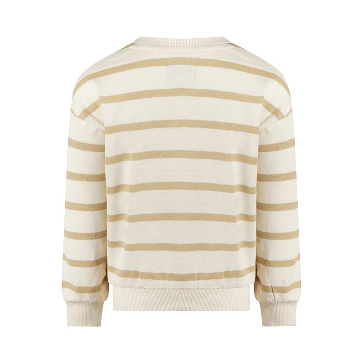 Koko Noko Jungen-Sweatshirt, cremefarben, beige gestreift, Baumwolle | N58889-37