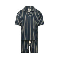 Koko Noko jongens co-ord set donkerblauw blouse short
