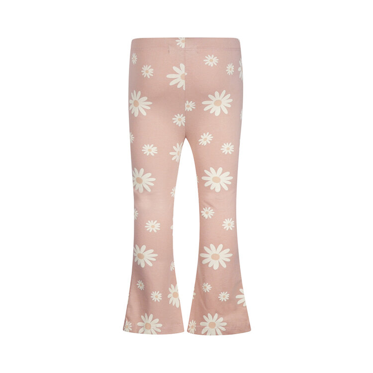 Koko Noko girls' flared leggings soft pink flower | N58903-37