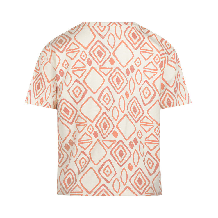 Koko Noko girls' loose fit T-shirt in off-white pink | N58905-37