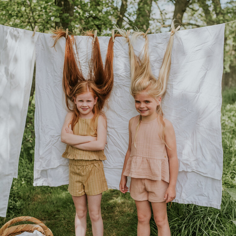 Koko Noko meisjes co-ord set zachtroze top short | N58911-37