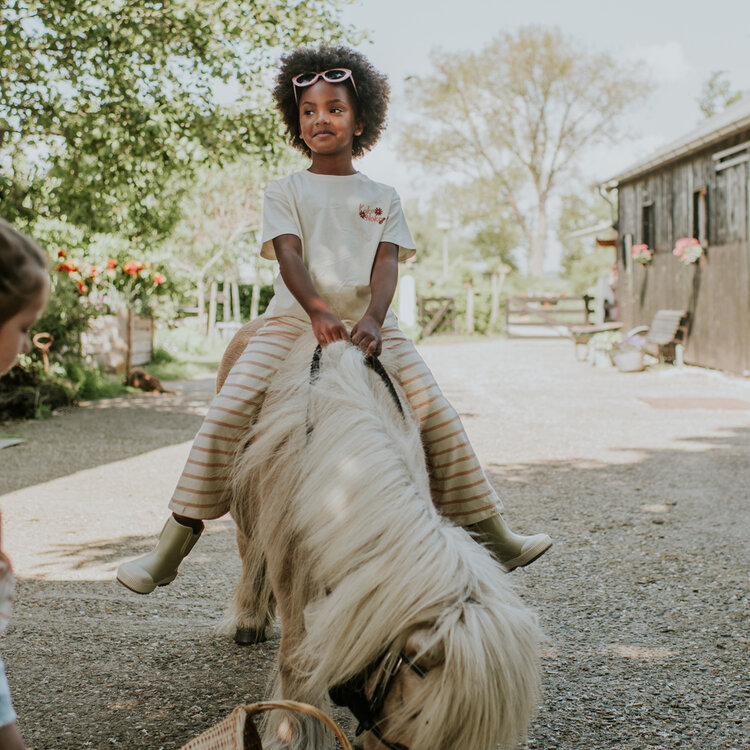 Koko Noko girls' loose fit T-shirt in off-white | N58920-37