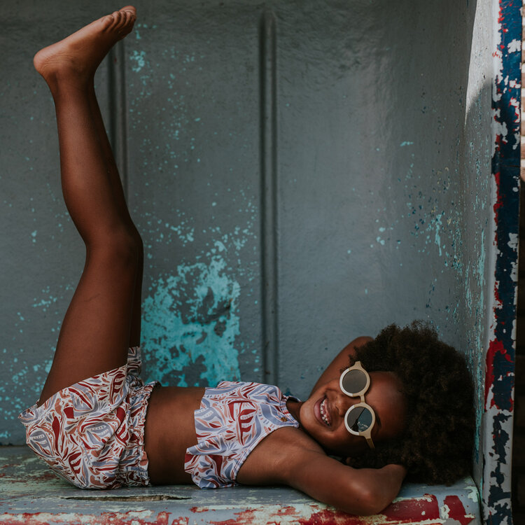 Koko Noko Mädchen-Shorts, locker geschnitten, steinrot | N58924-37