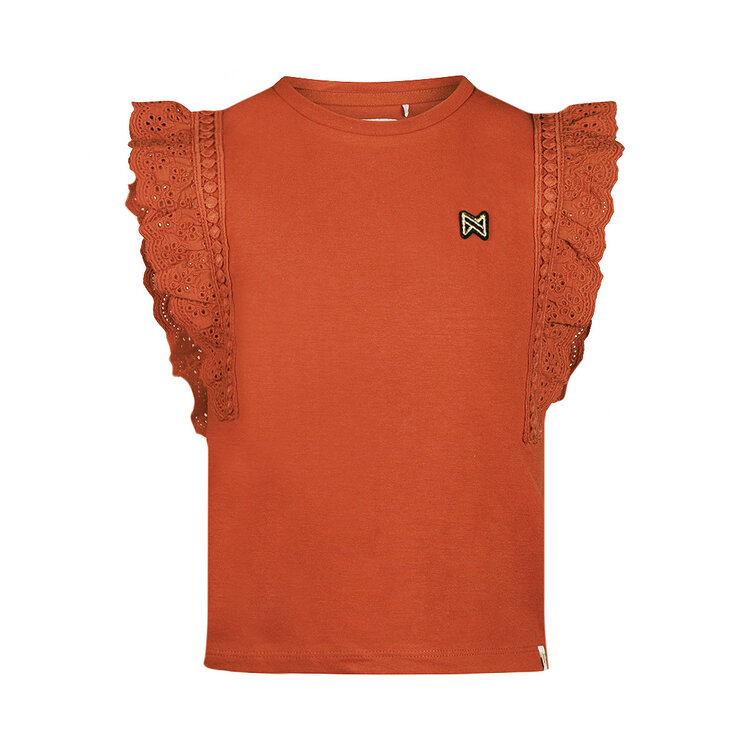 Koko Noko girls' T-shirt, brick red, embroidery | N58929-37