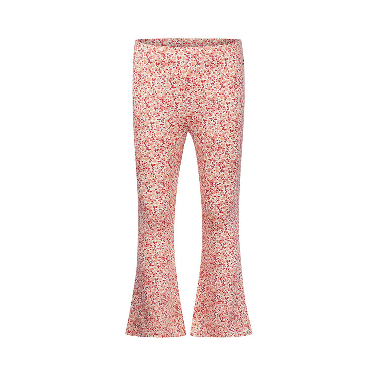 Koko Noko girls' flared leggings soft orange flowers | N58930-37