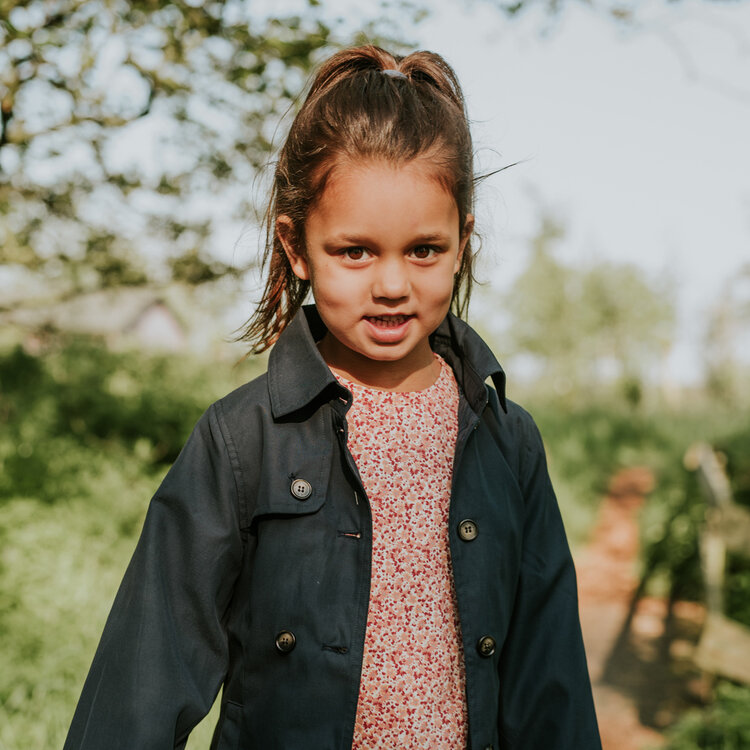 Koko Noko girls' summer coat, dark blue trench coat | N58935-37