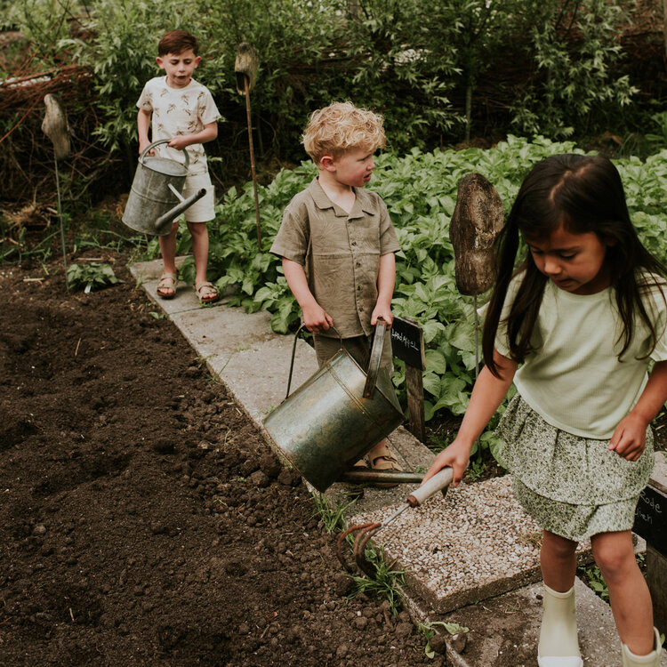 Koko Noko girls' skirt, soft green with flowers | N58944-37