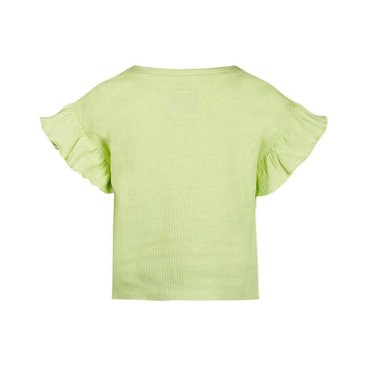 Koko Noko girls' T-shirt, loose fit, soft green ruffles | N58945-37