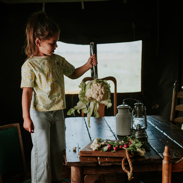 Koko Noko meisjes jeans wide leg lichtblauw | N58946-37