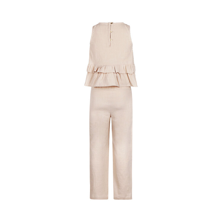 Koko Noko Mädchen-Set, sandfarbenes Oberteil, Hose mit weitem Bein | N58947-37
