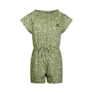Koko Noko Mädchen-Jumpsuit in zartem Grün mit Blumenmuster