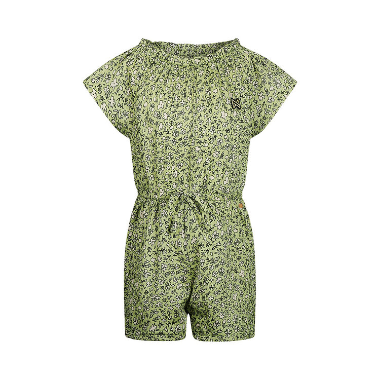 Koko Noko Mädchen-Jumpsuit in zartem Grün mit Blumenmuster | N58949-37