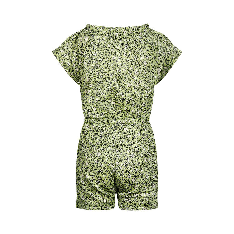 Koko Noko meisjes jumpsuit zachtgroen bloemetjes | N58949-37