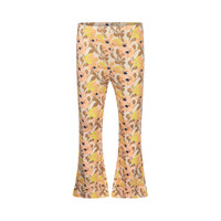 Koko Noko girls' flared leggings peach pink yellow flower