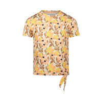 Koko Noko Mädchen-T-Shirt pfirsichrosa gelbe Blume