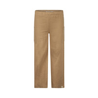 Koko Noko meisjes wide leg broek lichtbruin mousseline