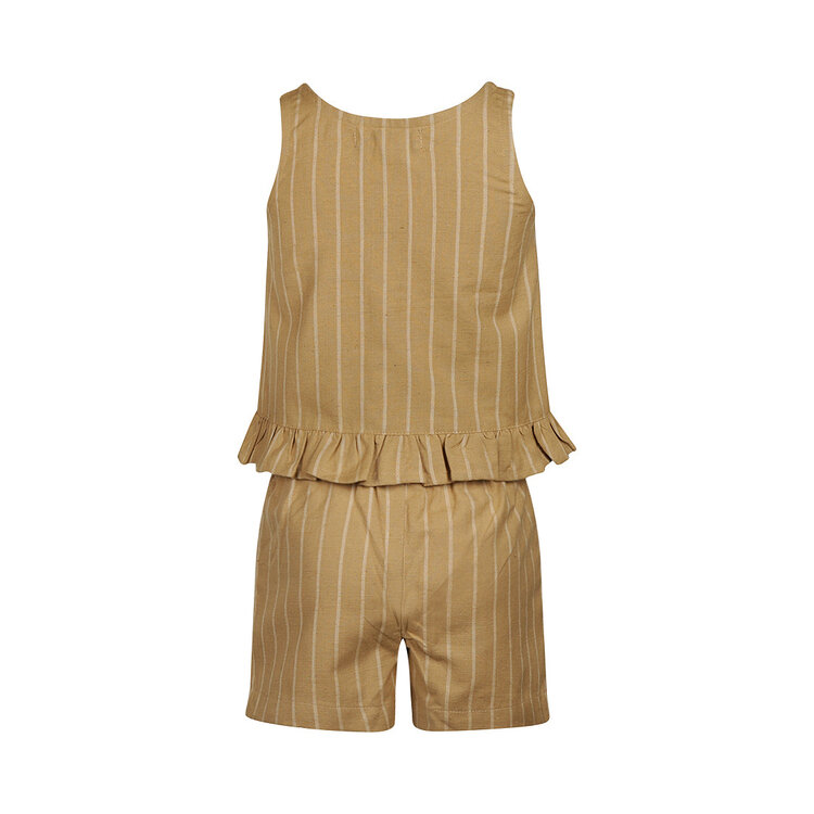 Koko Noko Mädchen-Set hellbraun gestreiftes Oberteil Shorts | N58974-37