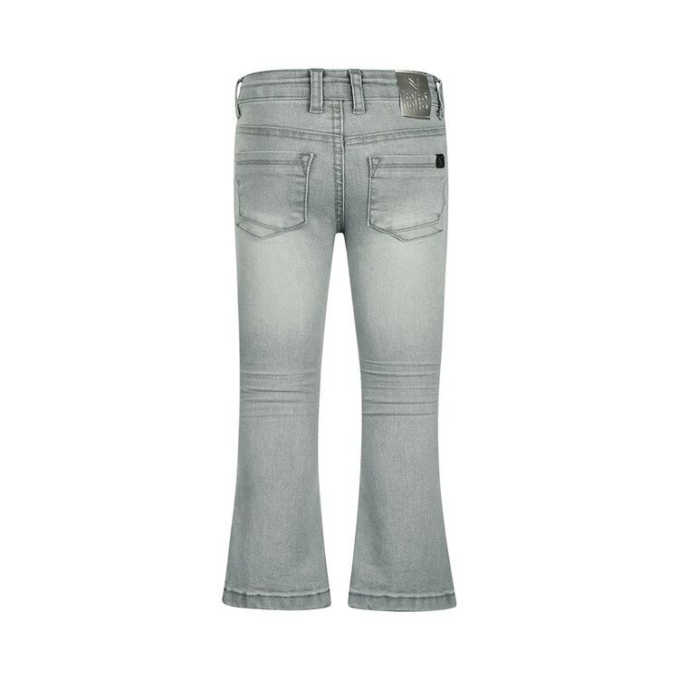 Koko Noko meisjes flared jeans grijs | N58975-37