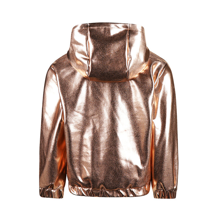 Koko Noko girls' summer coat, rosé metallic hood | N58976-37