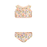 Koko Noko meisjes bikini perzikroze geel bloem