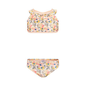 Koko Noko girls' bikini peach pink yellow flower